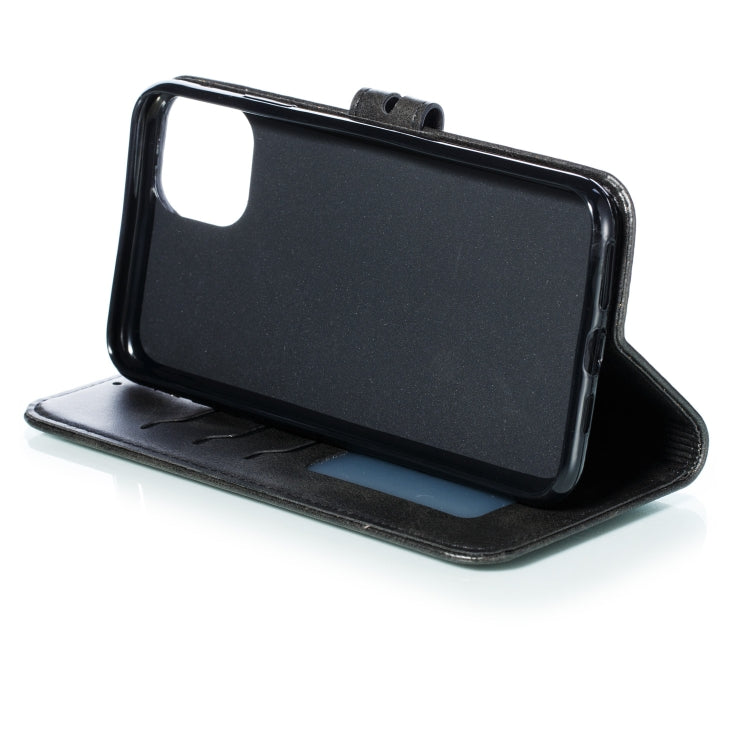 For iPhone 13 Pro Embossed Happy Cat Pattern Horizontal Flip Leather Case with Holder & Card Slots & Wallet