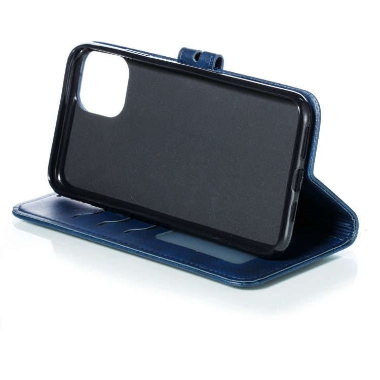 For iPhone 13 Pro Embossed Happy Cat Pattern Horizontal Flip Leather Case with Holder & Card Slots & Wallet