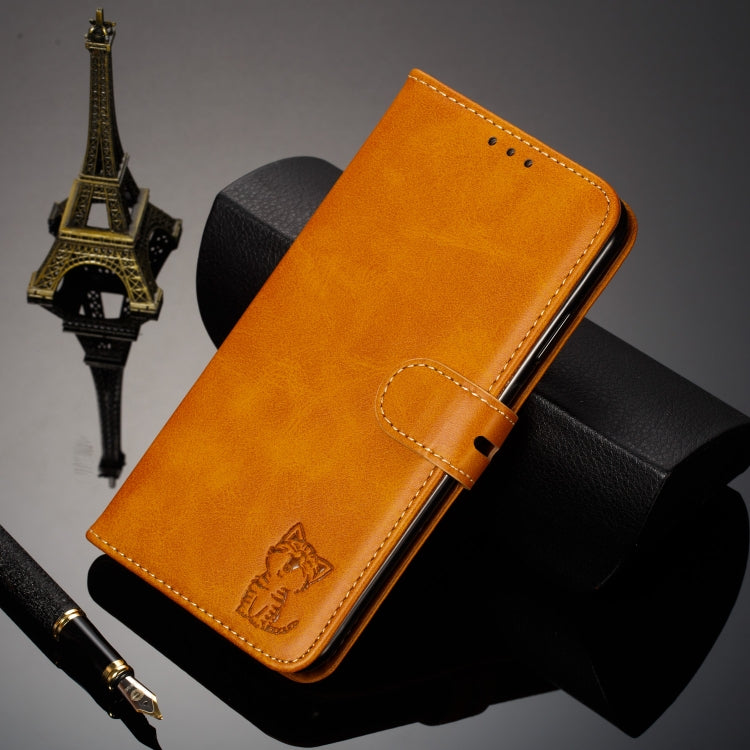 For iPhone 13 Pro Embossed Happy Cat Pattern Horizontal Flip Leather Case with Holder & Card Slots & Wallet