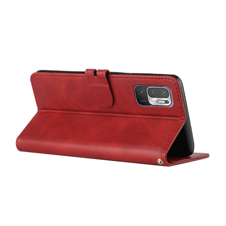 For Xiaomi Redmi Note 10 5G Stitching Style 2-Color Cow Texture Horizontal Flip PU Leather Case with Holder & Card Slot & Lanyard