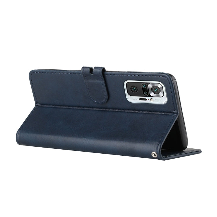 For Xiaomi Redmi Note 10 Pro Stitching Style 2-Color Cow Texture Horizontal Flip PU Leather Case with Holder & Card Slot & Lanyard