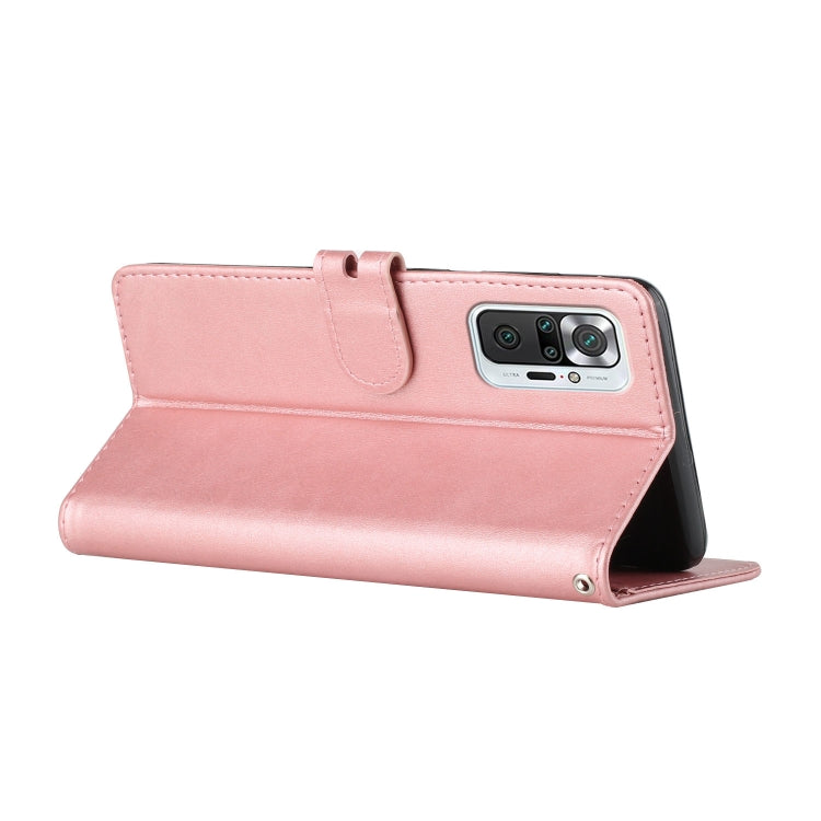 For Xiaomi Redmi Note 10 Pro Stitching Style 2-Color Cow Texture Horizontal Flip PU Leather Case with Holder & Card Slot & Lanyard