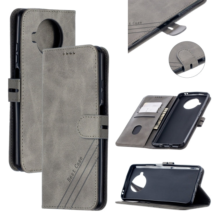 For Xiaomi Mi 10T Lite 5G Stitching Style 2-Color Cow Texture Horizontal Flip PU Leather Case with Holder & Card Slot & Lanyard