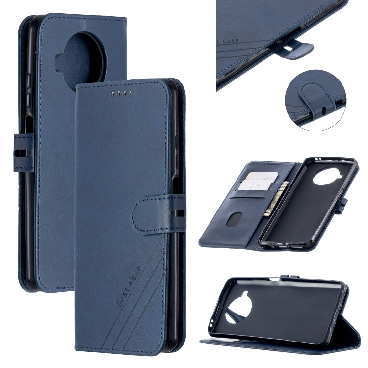 For Xiaomi Mi 10T Lite 5G Stitching Style 2-Color Cow Texture Horizontal Flip PU Leather Case with Holder & Card Slot & Lanyard