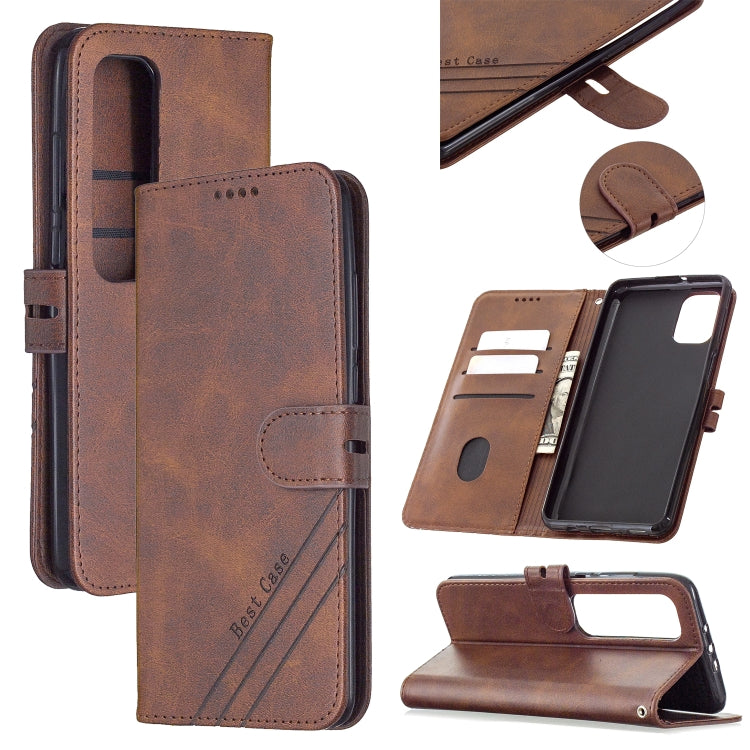 For Xiaomi Mi 10 Ultra Stitching Style 2-Color Cow Texture Horizontal Flip PU Leather Case with Holder & Card Slot & Lanyard
