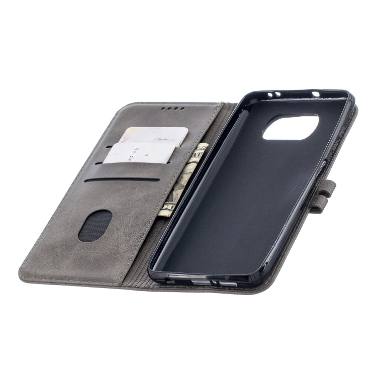 For Xiaomi Poco X3 NFC Stitching Style 2-Color Cow Texture Horizontal Flip PU Leather Case with Holder & Card Slot & Lanyard