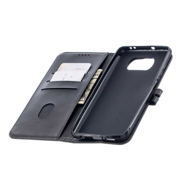 For Xiaomi Poco X3 NFC Stitching Style 2-Color Cow Texture Horizontal Flip PU Leather Case with Holder & Card Slot & Lanyard