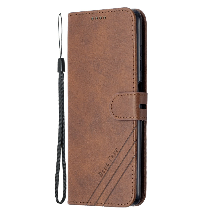 For Xiaomi Poco X3 NFC Stitching Style 2-Color Cow Texture Horizontal Flip PU Leather Case with Holder & Card Slot & Lanyard