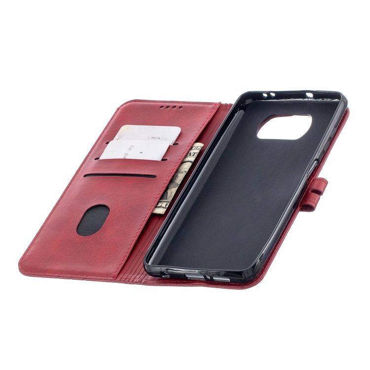 For Xiaomi Poco X3 NFC Stitching Style 2-Color Cow Texture Horizontal Flip PU Leather Case with Holder & Card Slot & Lanyard