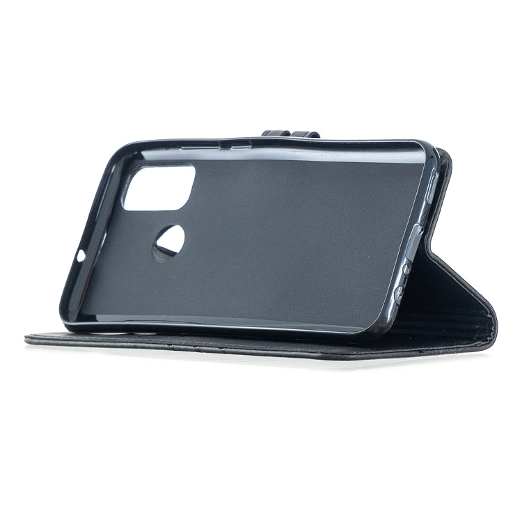 For Huawei P smart 2020 Stitching Style 2-Color Cow Texture Horizontal Flip PU Leather Case with Holder & Card Slot & Lanyard