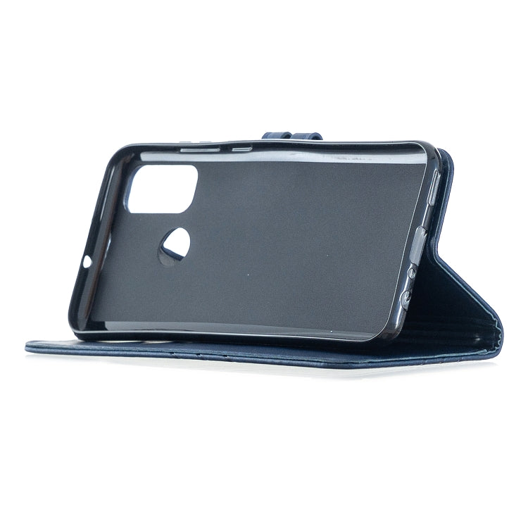 For Huawei P smart 2020 Stitching Style 2-Color Cow Texture Horizontal Flip PU Leather Case with Holder & Card Slot & Lanyard