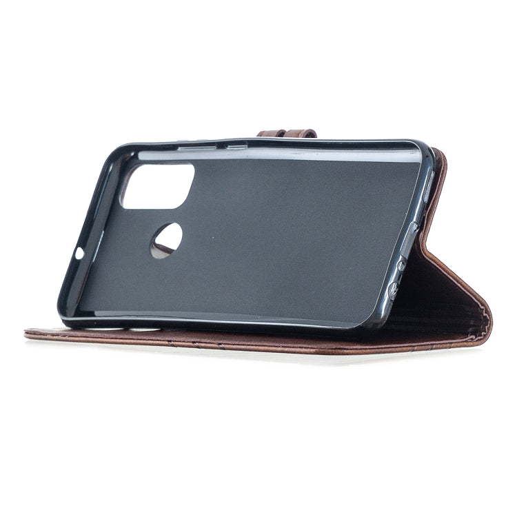 For Huawei P smart 2020 Stitching Style 2-Color Cow Texture Horizontal Flip PU Leather Case with Holder & Card Slot & Lanyard