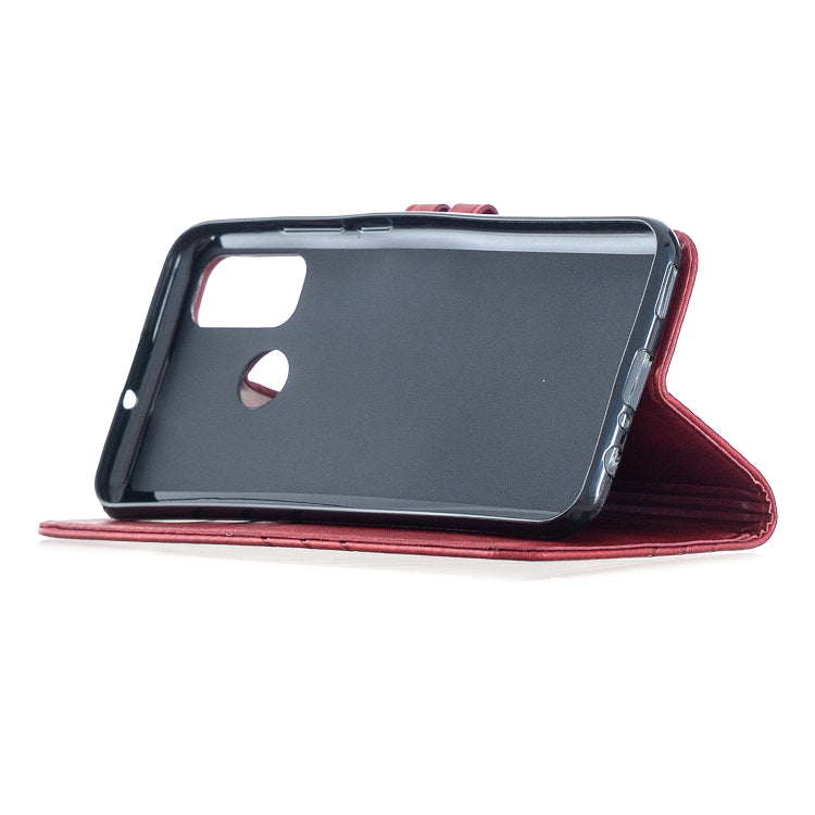 For Huawei P smart 2020 Stitching Style 2-Color Cow Texture Horizontal Flip PU Leather Case with Holder & Card Slot & Lanyard