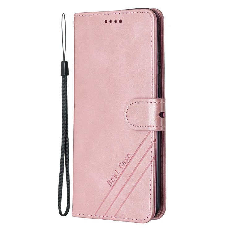 For Huawei P smart 2020 Stitching Style 2-Color Cow Texture Horizontal Flip PU Leather Case with Holder & Card Slot & Lanyard