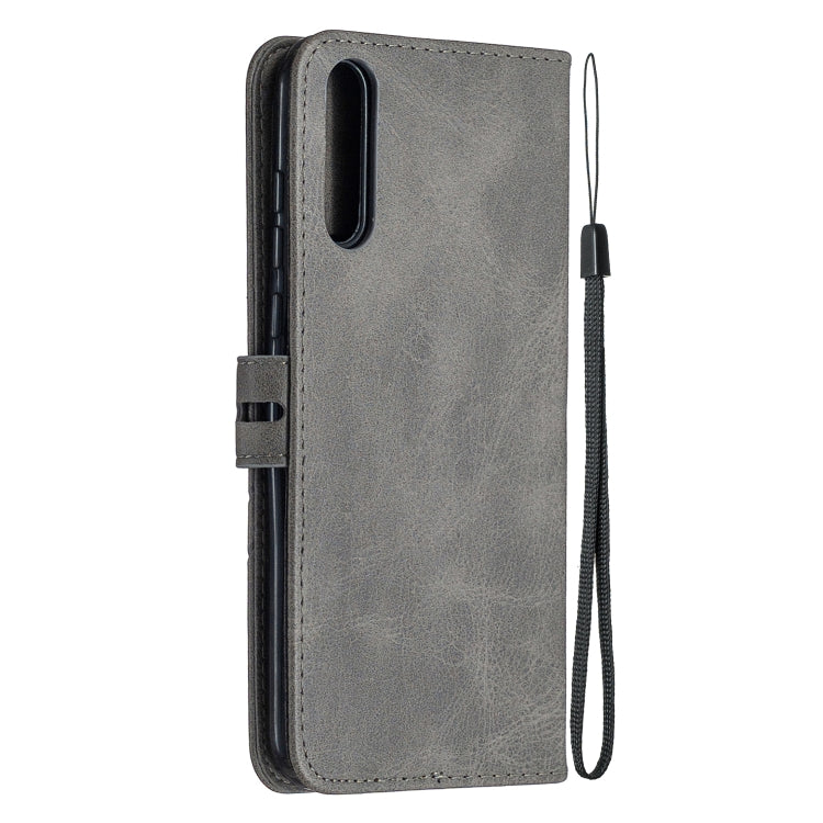 For Huawei P Smart S / Y8p Stitching Style 2-Color Cow Texture Horizontal Flip PU Leather Case with Holder & Card Slot & Lanyard