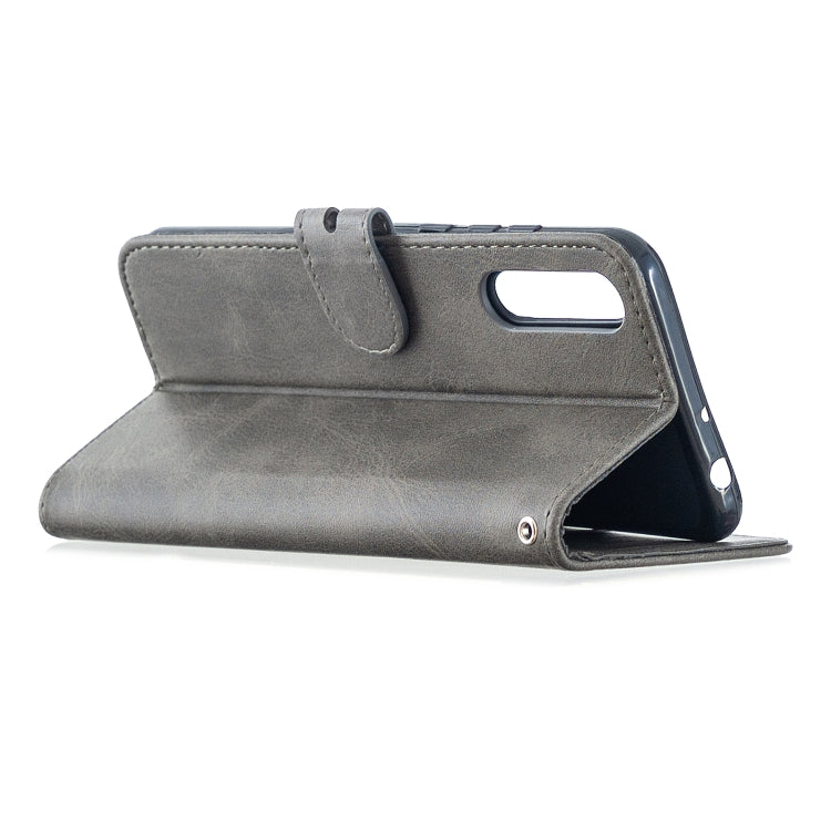 For Huawei P Smart S / Y8p Stitching Style 2-Color Cow Texture Horizontal Flip PU Leather Case with Holder & Card Slot & Lanyard