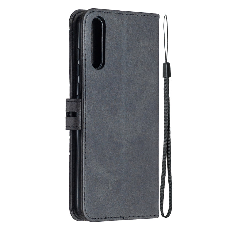 For Huawei P Smart S / Y8p Stitching Style 2-Color Cow Texture Horizontal Flip PU Leather Case with Holder & Card Slot & Lanyard