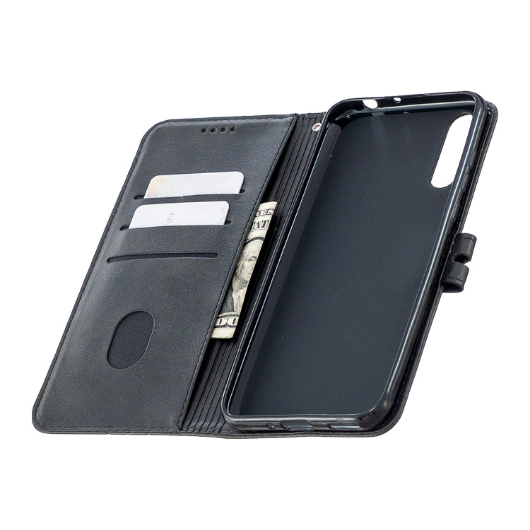 For Huawei P Smart S / Y8p Stitching Style 2-Color Cow Texture Horizontal Flip PU Leather Case with Holder & Card Slot & Lanyard