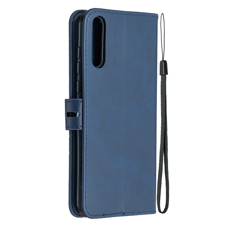For Huawei P Smart S / Y8p Stitching Style 2-Color Cow Texture Horizontal Flip PU Leather Case with Holder & Card Slot & Lanyard