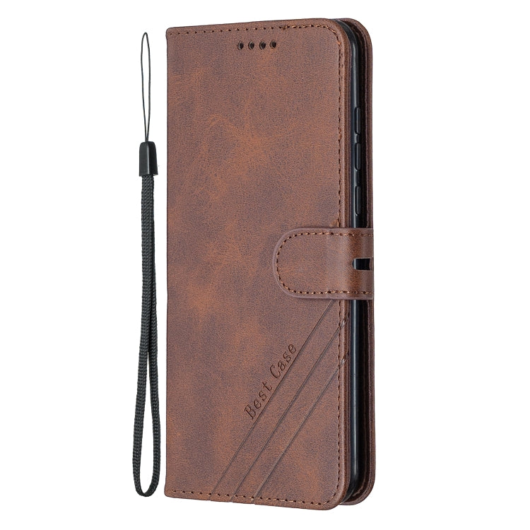 For Huawei P Smart S / Y8p Stitching Style 2-Color Cow Texture Horizontal Flip PU Leather Case with Holder & Card Slot & Lanyard