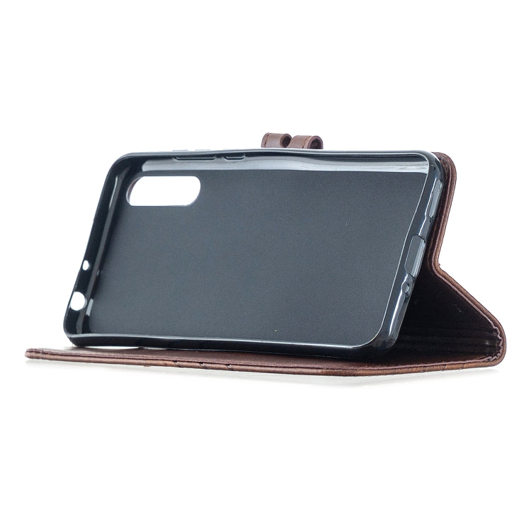For Huawei P Smart S / Y8p Stitching Style 2-Color Cow Texture Horizontal Flip PU Leather Case with Holder & Card Slot & Lanyard