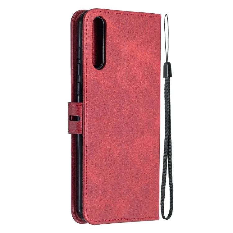 For Huawei P Smart S / Y8p Stitching Style 2-Color Cow Texture Horizontal Flip PU Leather Case with Holder & Card Slot & Lanyard