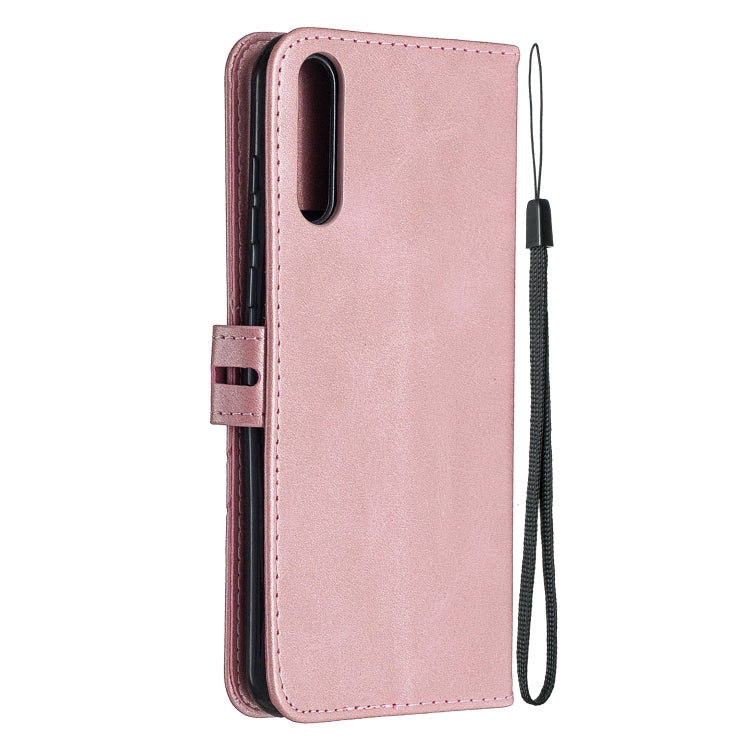 For Huawei P Smart S / Y8p Stitching Style 2-Color Cow Texture Horizontal Flip PU Leather Case with Holder & Card Slot & Lanyard