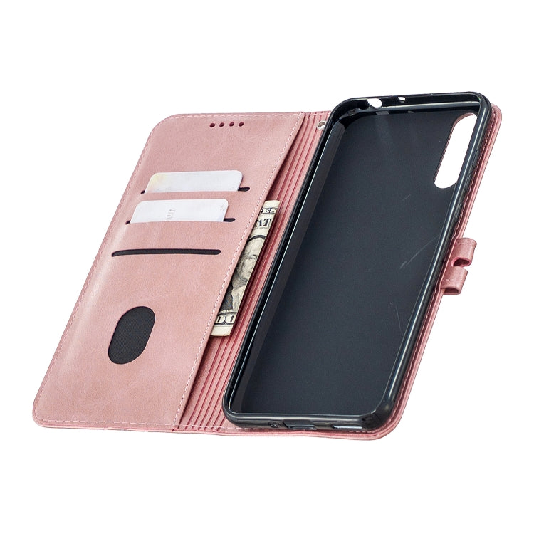 For Huawei P Smart S / Y8p Stitching Style 2-Color Cow Texture Horizontal Flip PU Leather Case with Holder & Card Slot & Lanyard