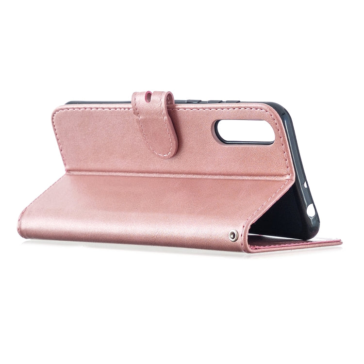 For Huawei P Smart S / Y8p Stitching Style 2-Color Cow Texture Horizontal Flip PU Leather Case with Holder & Card Slot & Lanyard