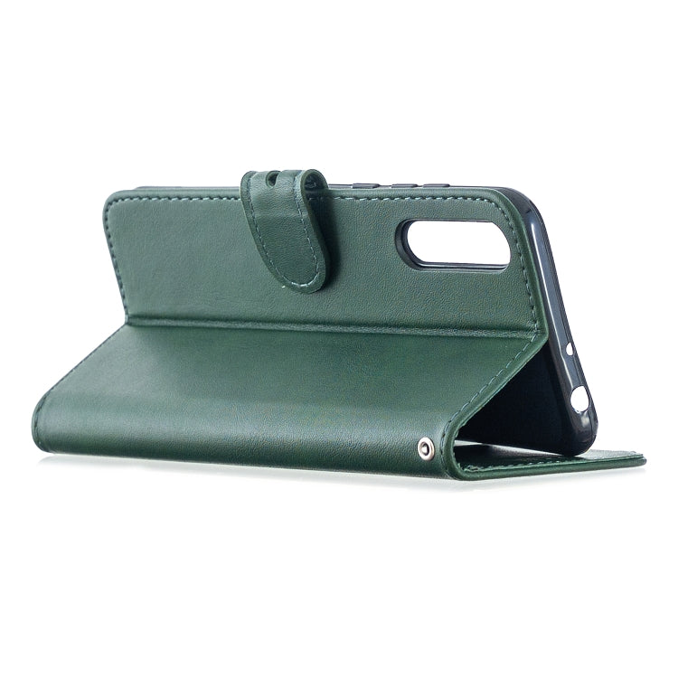 For Huawei P Smart S / Y8p Stitching Style 2-Color Cow Texture Horizontal Flip PU Leather Case with Holder & Card Slot & Lanyard