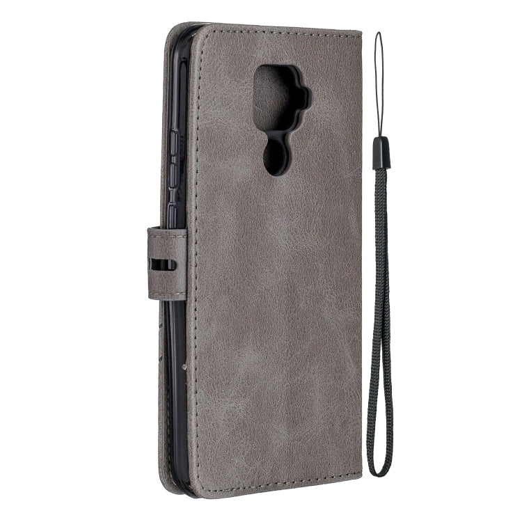 For Huawei Mate 30 Lite Stitching Style 2-Color Cow Texture Horizontal Flip PU Leather Case with Holder & Card Slot & Lanyard