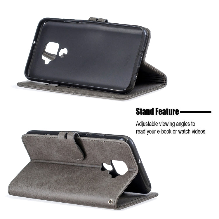 For Huawei Mate 30 Lite Stitching Style 2-Color Cow Texture Horizontal Flip PU Leather Case with Holder & Card Slot & Lanyard