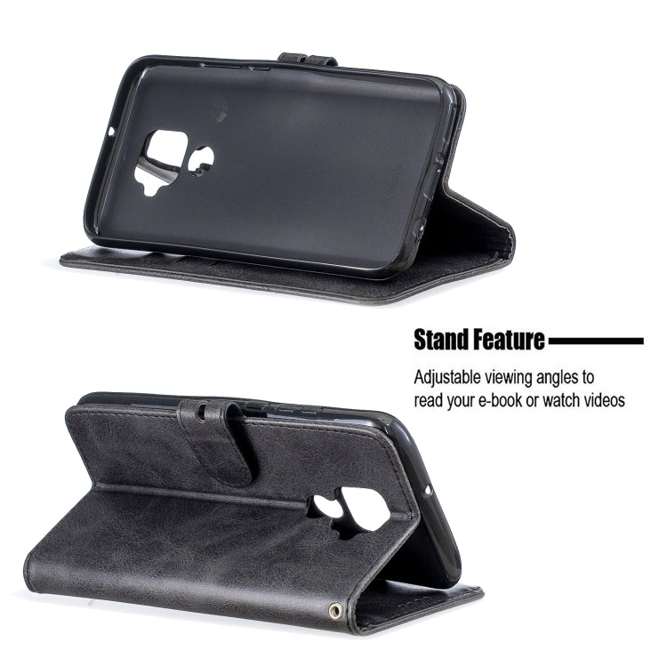 For Huawei Mate 30 Lite Stitching Style 2-Color Cow Texture Horizontal Flip PU Leather Case with Holder & Card Slot & Lanyard