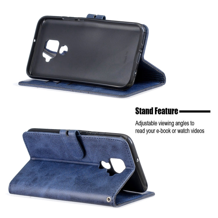 For Huawei Mate 30 Lite Stitching Style 2-Color Cow Texture Horizontal Flip PU Leather Case with Holder & Card Slot & Lanyard