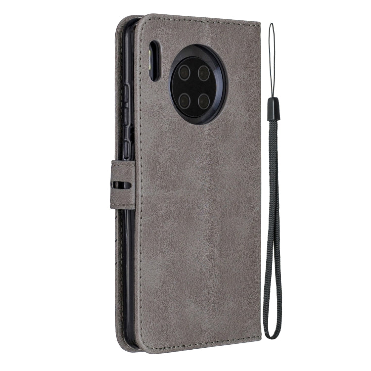For Huawei Mate 30 Pro Stitching Style 2-Color Cow Texture Horizontal Flip PU Leather Case with Holder & Card Slot & Lanyard