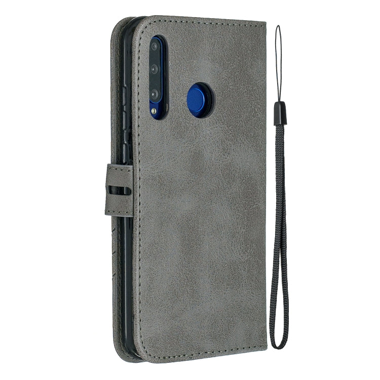 For Huawei P40 lite E / Y7p Stitching Style 2-Color Cow Texture Horizontal Flip PU Leather Case with Holder & Card Slot & Lanyard
