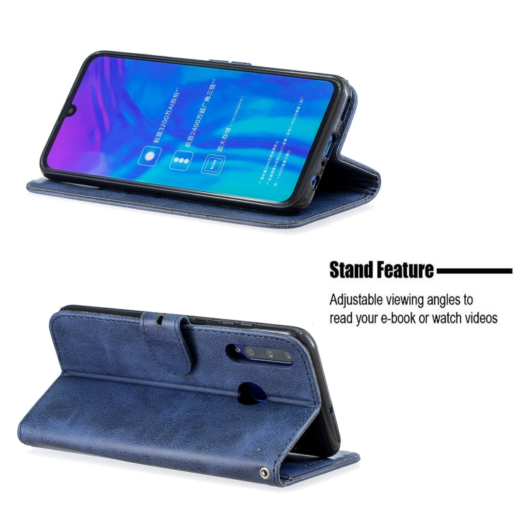For Huawei P40 lite E / Y7p Stitching Style 2-Color Cow Texture Horizontal Flip PU Leather Case with Holder & Card Slot & Lanyard