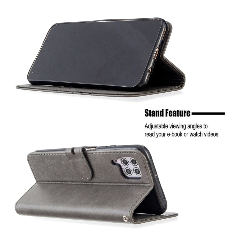 For Huawei P40 lite / nova 7i Stitching Style 2-Color Cow Texture Horizontal Flip PU Leather Case with Holder & Card Slot & Lanyard