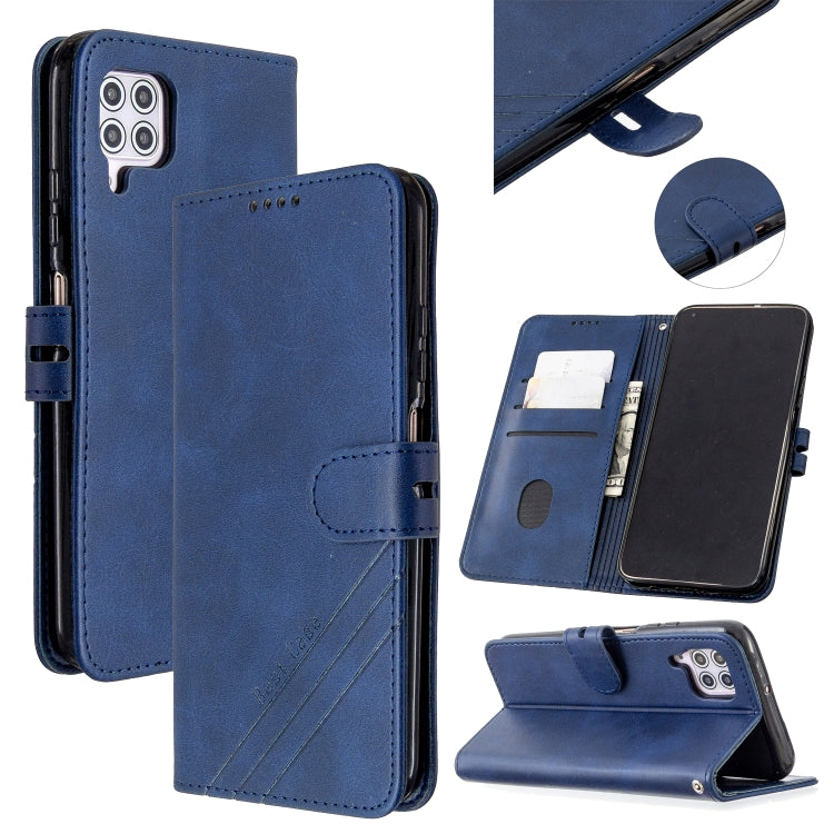 For Huawei P40 lite / nova 7i Stitching Style 2-Color Cow Texture Horizontal Flip PU Leather Case with Holder & Card Slot & Lanyard