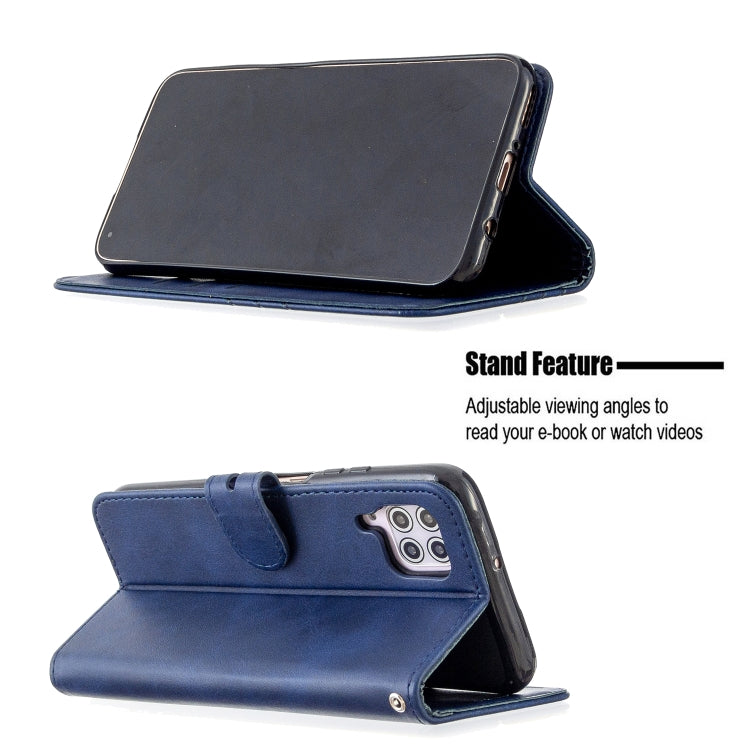 For Huawei P40 lite / nova 7i Stitching Style 2-Color Cow Texture Horizontal Flip PU Leather Case with Holder & Card Slot & Lanyard