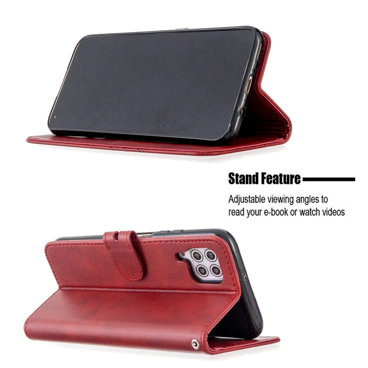 For Huawei P40 lite / nova 7i Stitching Style 2-Color Cow Texture Horizontal Flip PU Leather Case with Holder & Card Slot & Lanyard