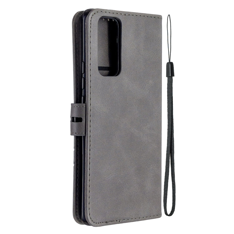 For Huawei Honor 30 Stitching Style 2-Color Cow Texture Horizontal Flip PU Leather Case with Holder & Card Slot & Lanyard