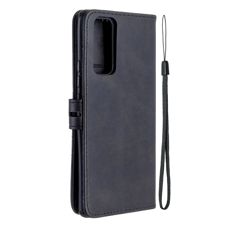 For Huawei Honor 30 Stitching Style 2-Color Cow Texture Horizontal Flip PU Leather Case with Holder & Card Slot & Lanyard