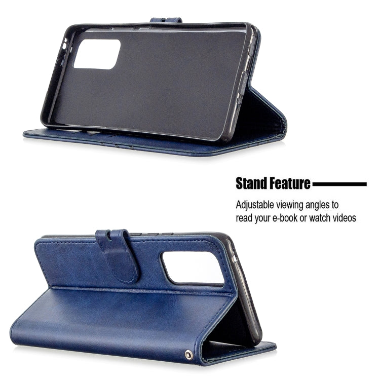 For Huawei Honor 30 Stitching Style 2-Color Cow Texture Horizontal Flip PU Leather Case with Holder & Card Slot & Lanyard