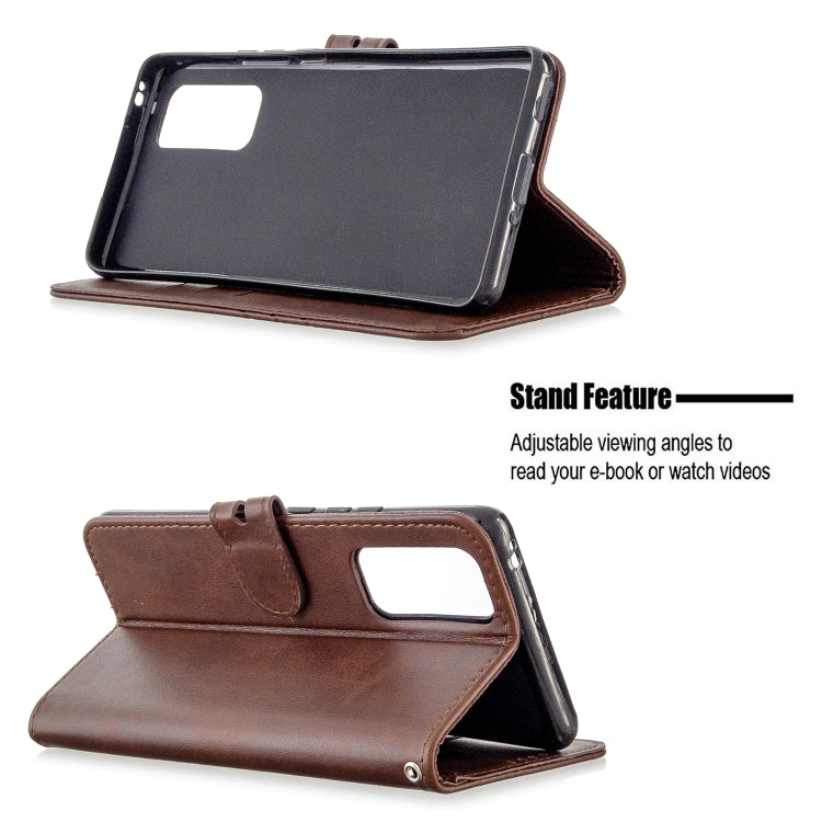 For Huawei Honor 30 Stitching Style 2-Color Cow Texture Horizontal Flip PU Leather Case with Holder & Card Slot & Lanyard