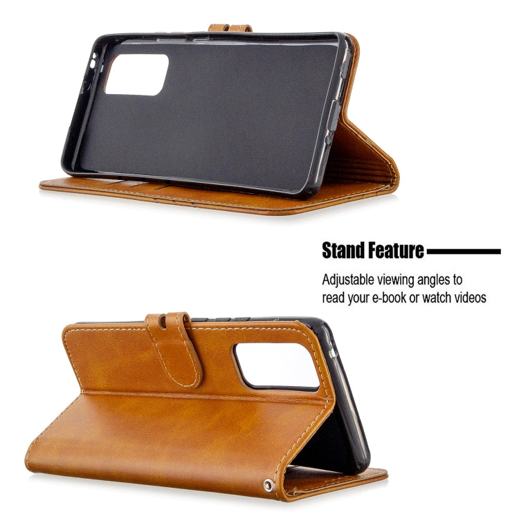 For Huawei Honor 30 Pro Stitching Style 2-Color Cow Texture Horizontal Flip PU Leather Case with Holder & Card Slot & Lanyard