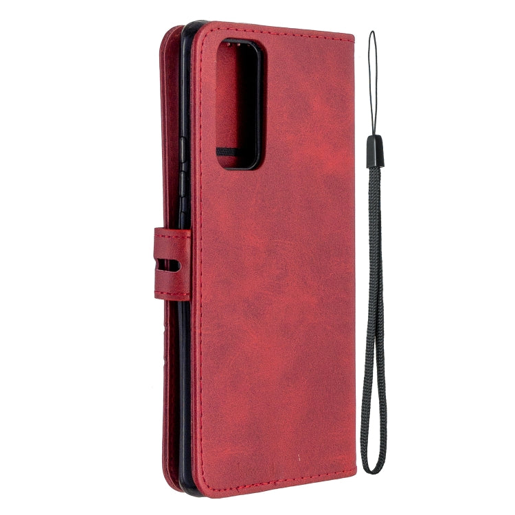 For Huawei Honor 30 Pro Stitching Style 2-Color Cow Texture Horizontal Flip PU Leather Case with Holder & Card Slot & Lanyard