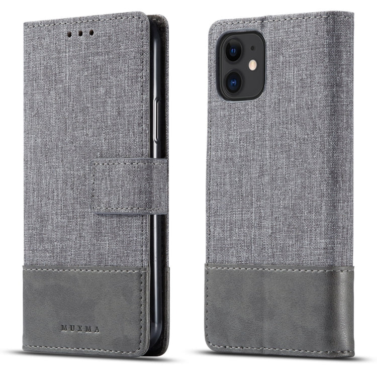 For iPhone 11 MUXMA MX102 Horizontal Flip Canvas Leather Case with Stand & Card Slot & Wallet Function