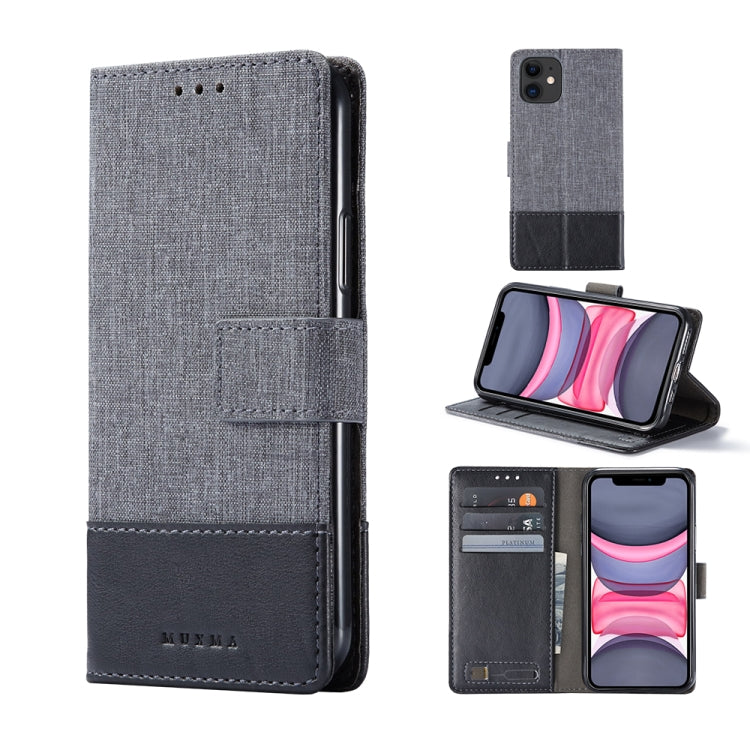 For iPhone 11 Pro MUXMA MX102 Horizontal Flip Canvas Leather Case with Stand & Card Slot & Wallet Function