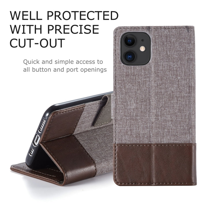 For iPhone 11 Pro MUXMA MX102 Horizontal Flip Canvas Leather Case with Stand & Card Slot & Wallet Function